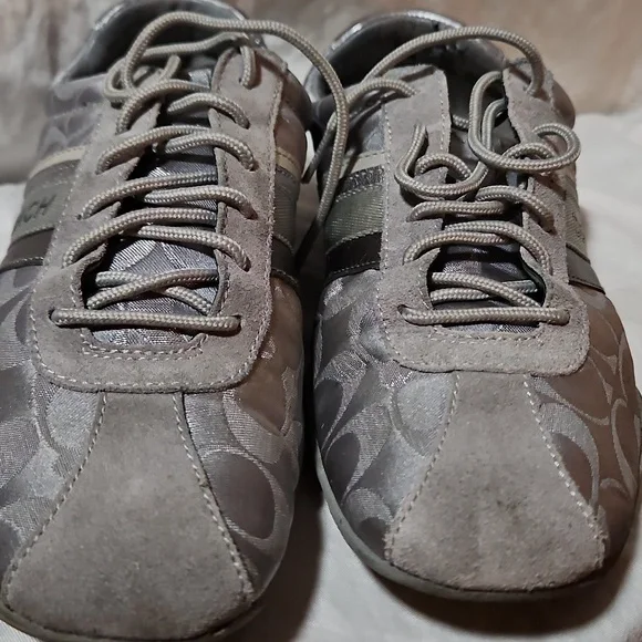Coach Gray Monogram Sneakers - Picture 2 of 5